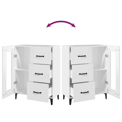 vidaXL Buffet blanc 69,5x34x90 cm en bois d'ingénierie