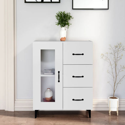 vidaXL Buffet blanc 69,5x34x90 cm en bois d'ingénierie