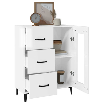 vidaXL Buffet blanc brillant 69,5x34x90 cm Bois d'ingénierie