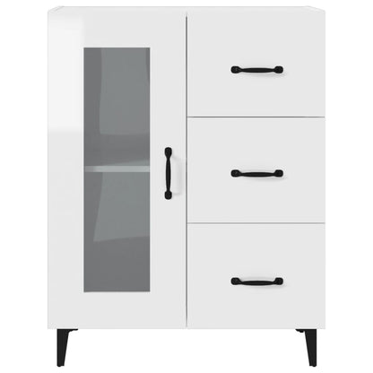vidaXL Buffet blanc brillant 69,5x34x90 cm Bois d'ingénierie