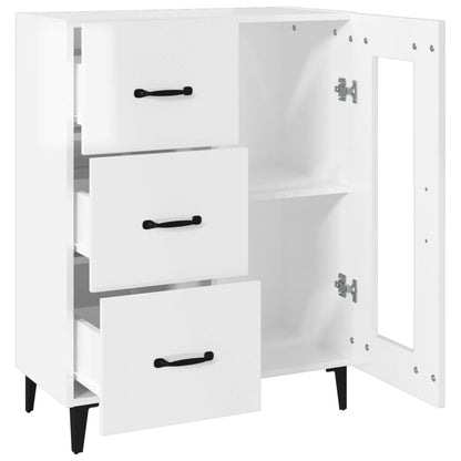 vidaXL Buffet blanc brillant 69,5x34x90 cm Bois d'ingénierie
