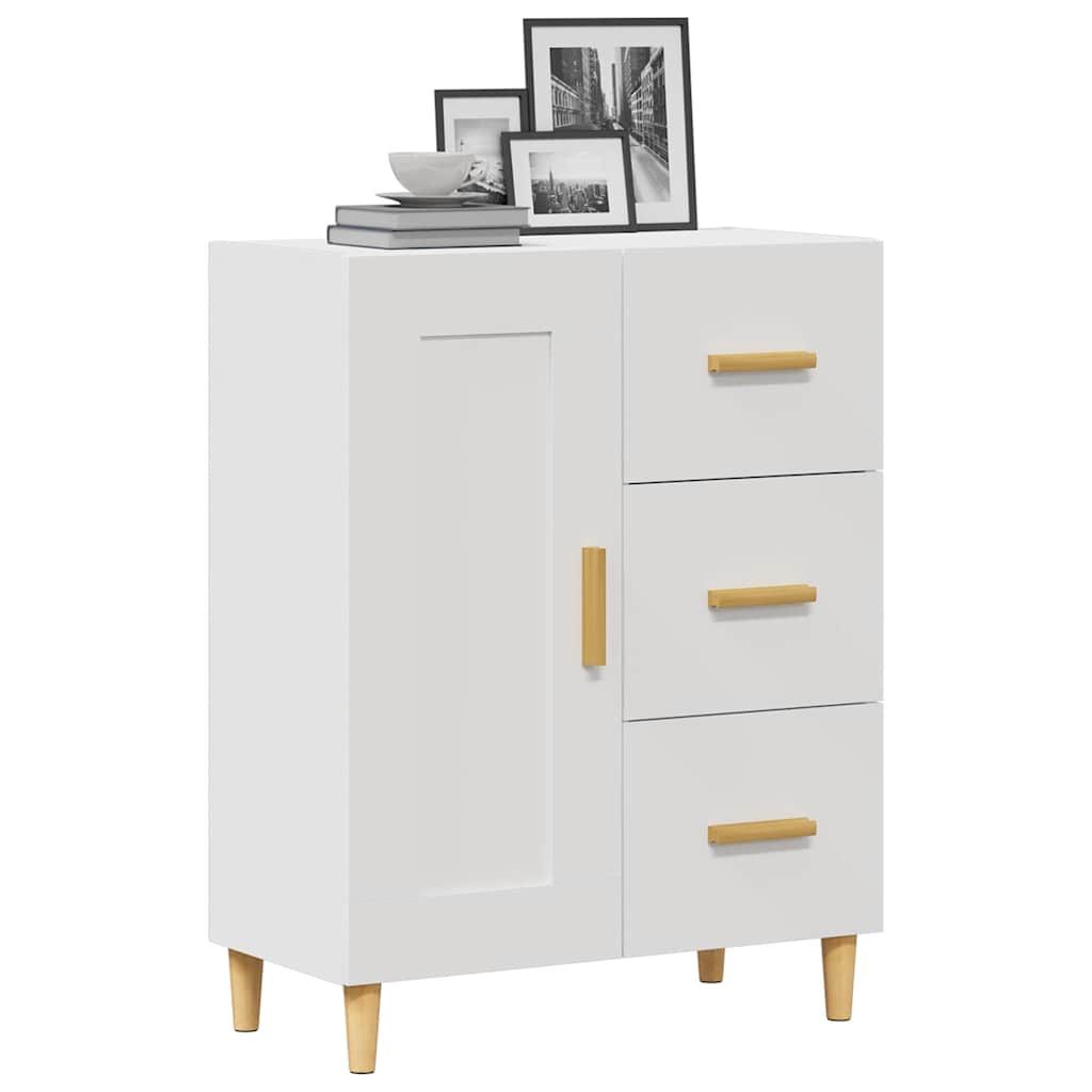 vidaXL Buffet blanc 69,5x34x90 cm en bois d'ingénierie