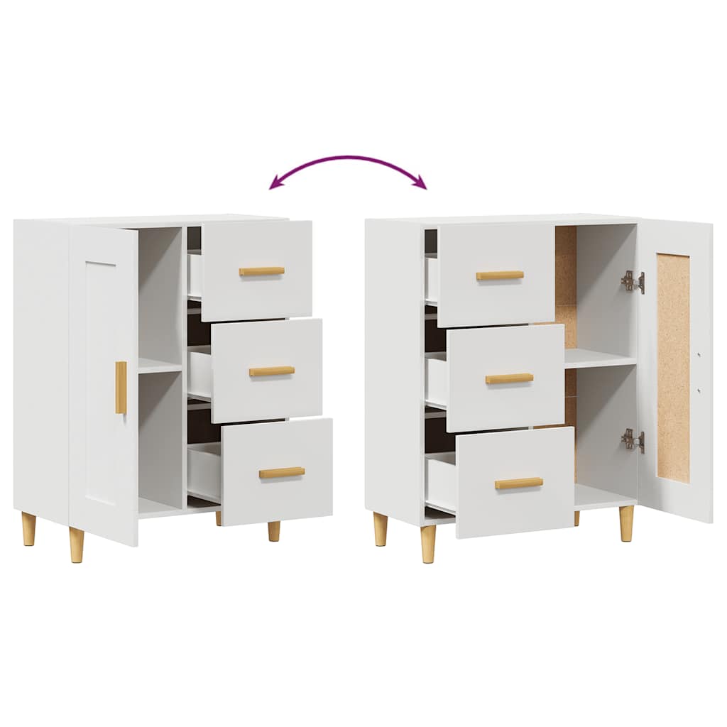 vidaXL Buffet blanc 69,5x34x90 cm en bois d'ingénierie