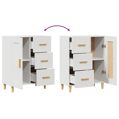 vidaXL Buffet blanc 69,5x34x90 cm en bois d'ingénierie
