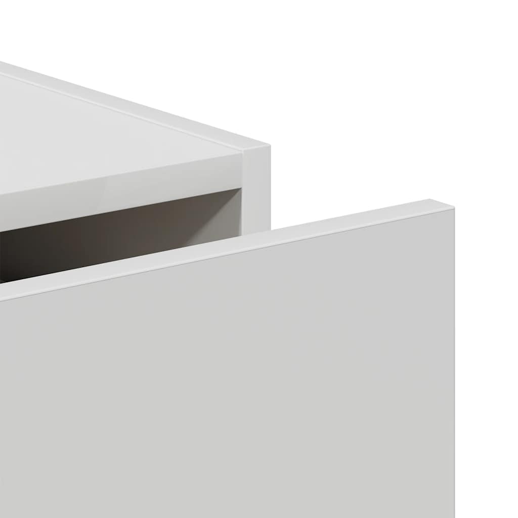 vidaXL Buffet blanc 69,5x34x90 cm en bois d'ingénierie