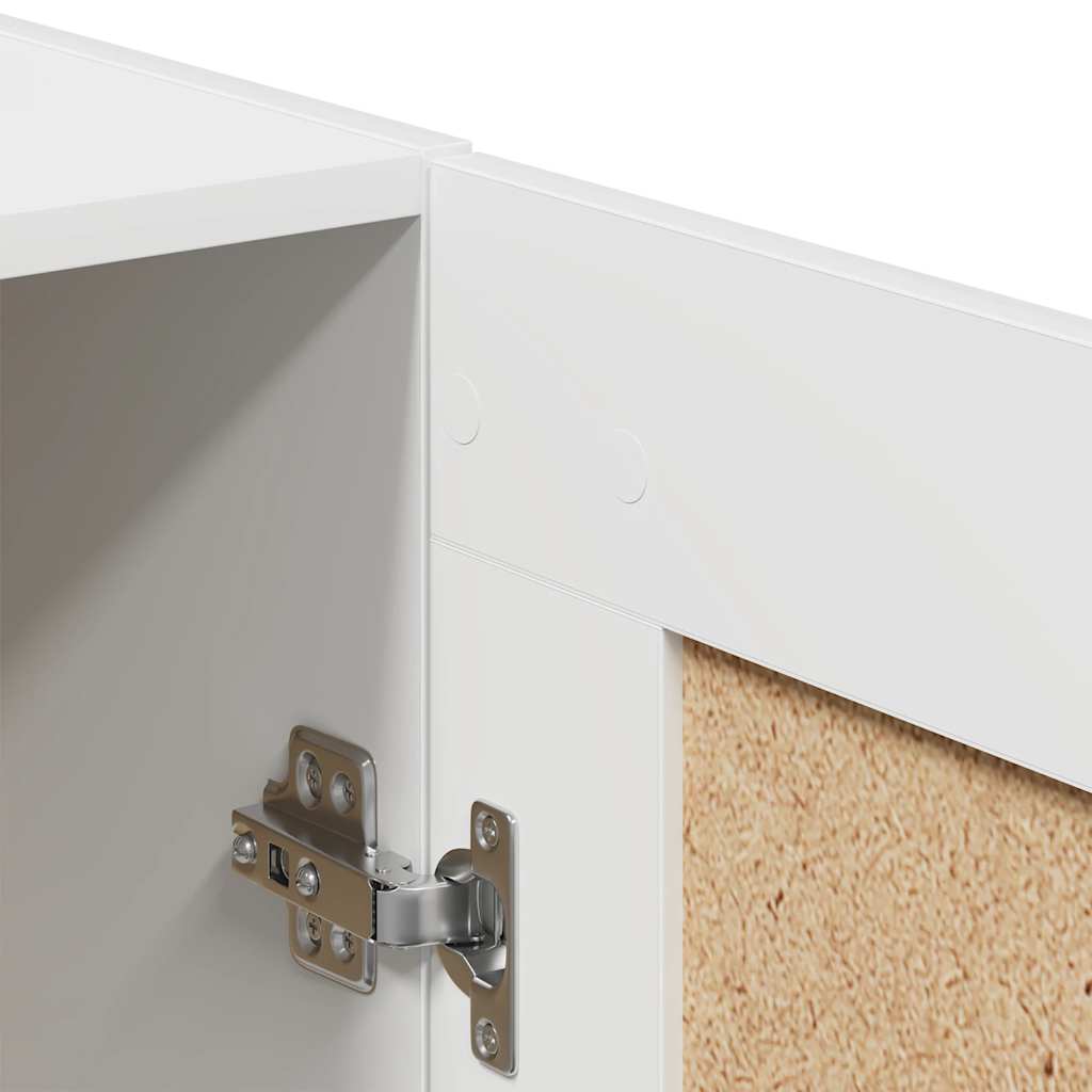 vidaXL Buffet blanc 69,5x34x90 cm en bois d'ingénierie
