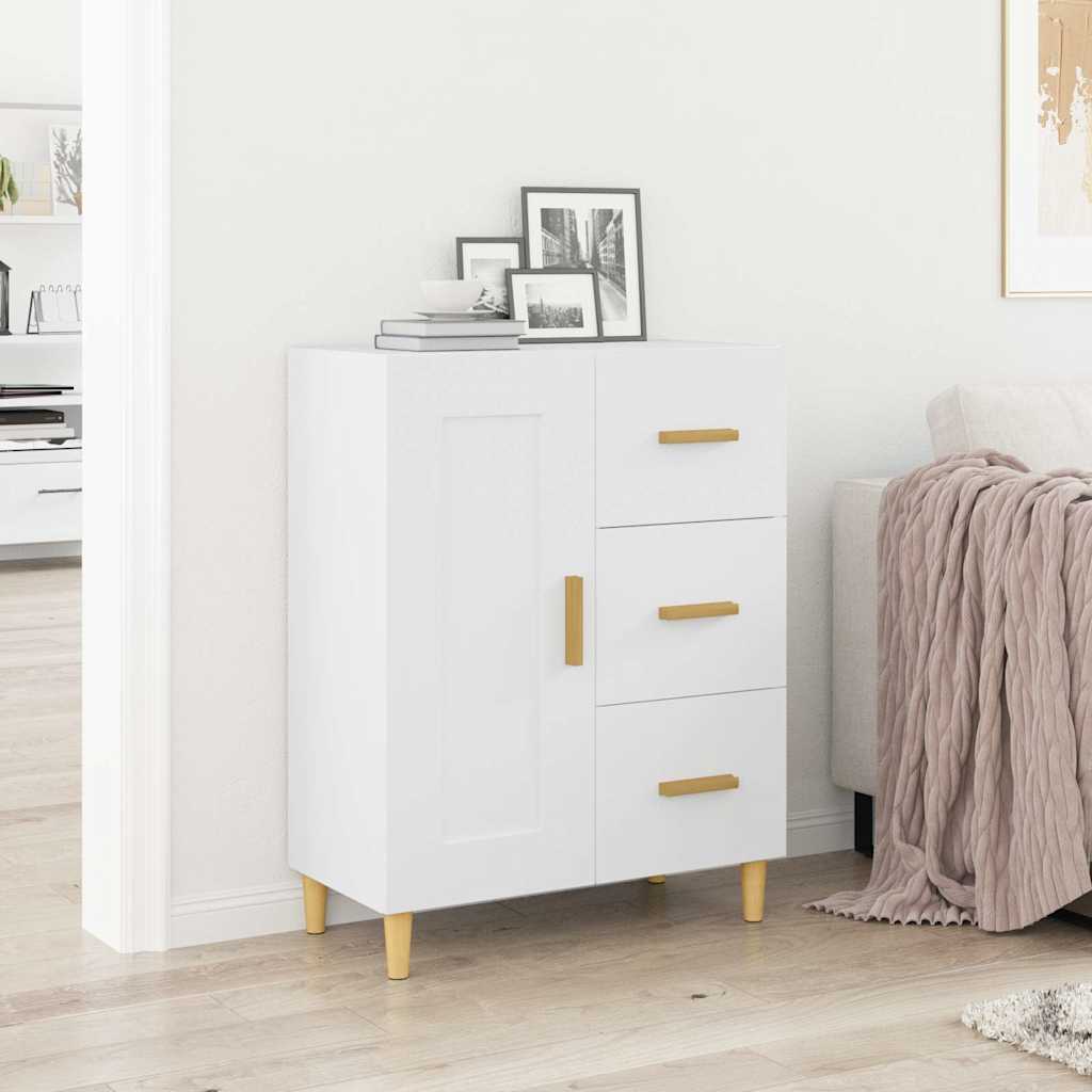 vidaXL Buffet blanc 69,5x34x90 cm en bois d'ingénierie