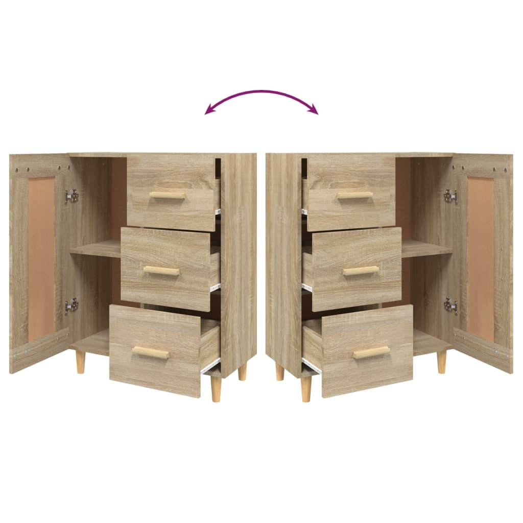 vidaXL Commode Chêne Sonoma 69,5x34x90 cm Bois d'ingénierie