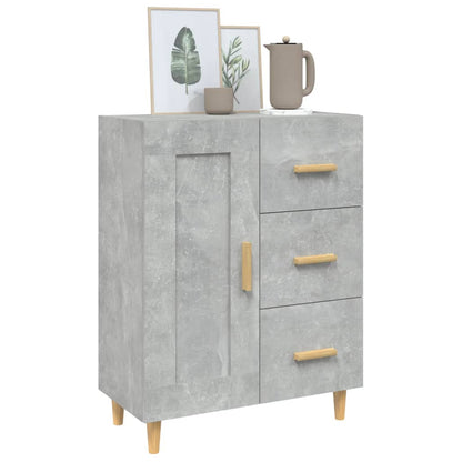 vidaXL Buffet gris béton 69,5x34x90 cm Bois d'ingénierie