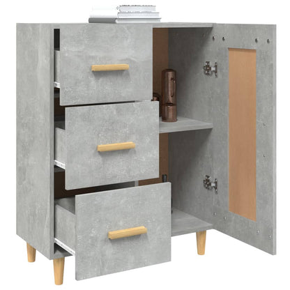 vidaXL Buffet gris béton 69,5x34x90 cm Bois d'ingénierie