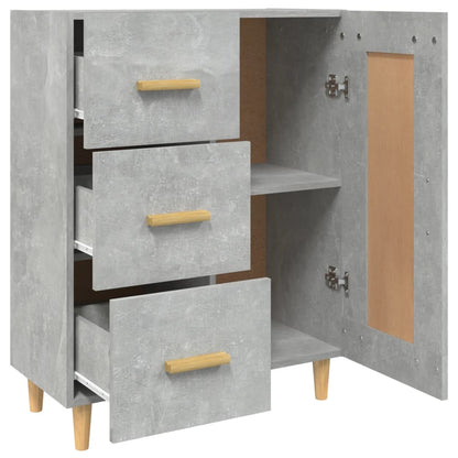 vidaXL Buffet gris béton 69,5x34x90 cm Bois d'ingénierie