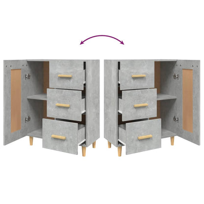 vidaXL Buffet gris béton 69,5x34x90 cm Bois d'ingénierie