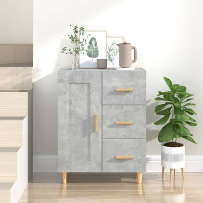 vidaXL Buffet gris béton 69,5x34x90 cm Bois d'ingénierie