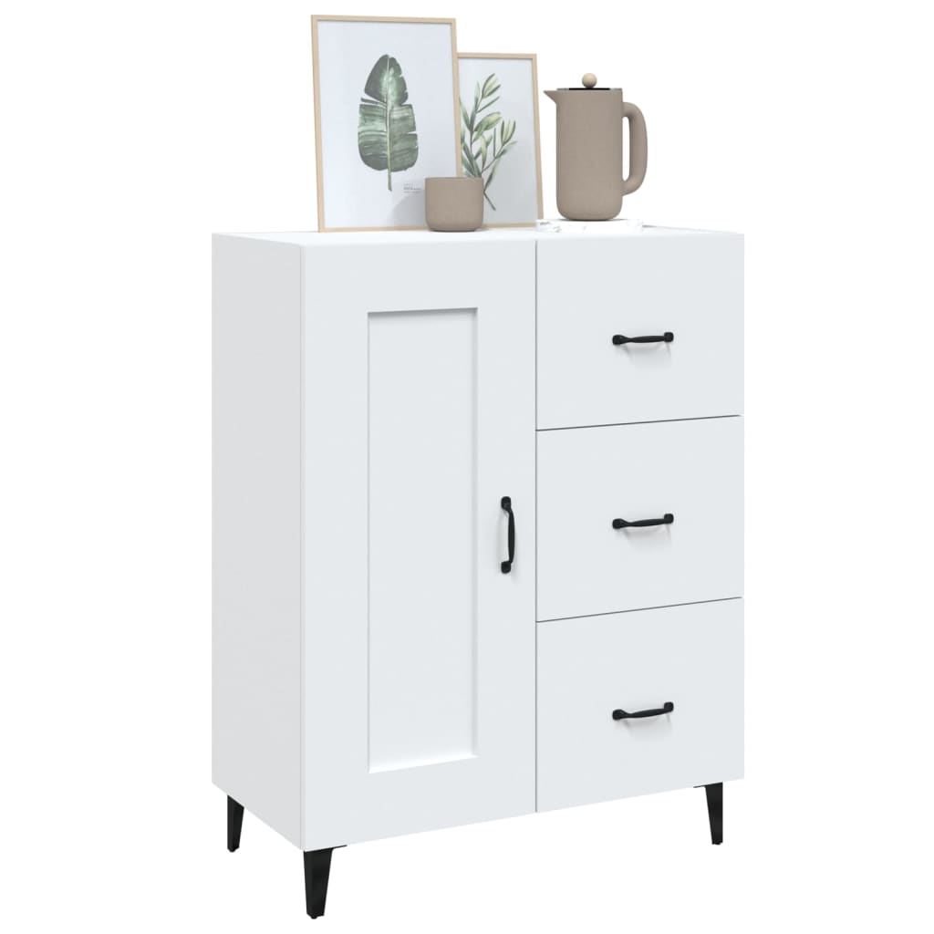 vidaXL Buffet blanc 69,5x34x90 cm en bois d'ingénierie