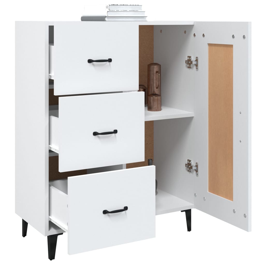 vidaXL Buffet blanc 69,5x34x90 cm en bois d'ingénierie