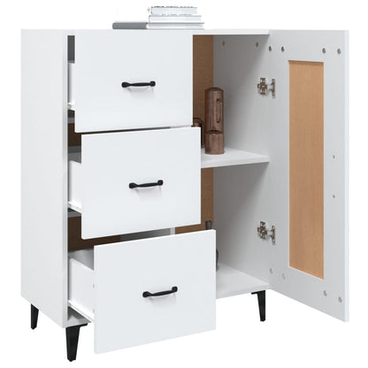 vidaXL Buffet blanc 69,5x34x90 cm en bois d'ingénierie