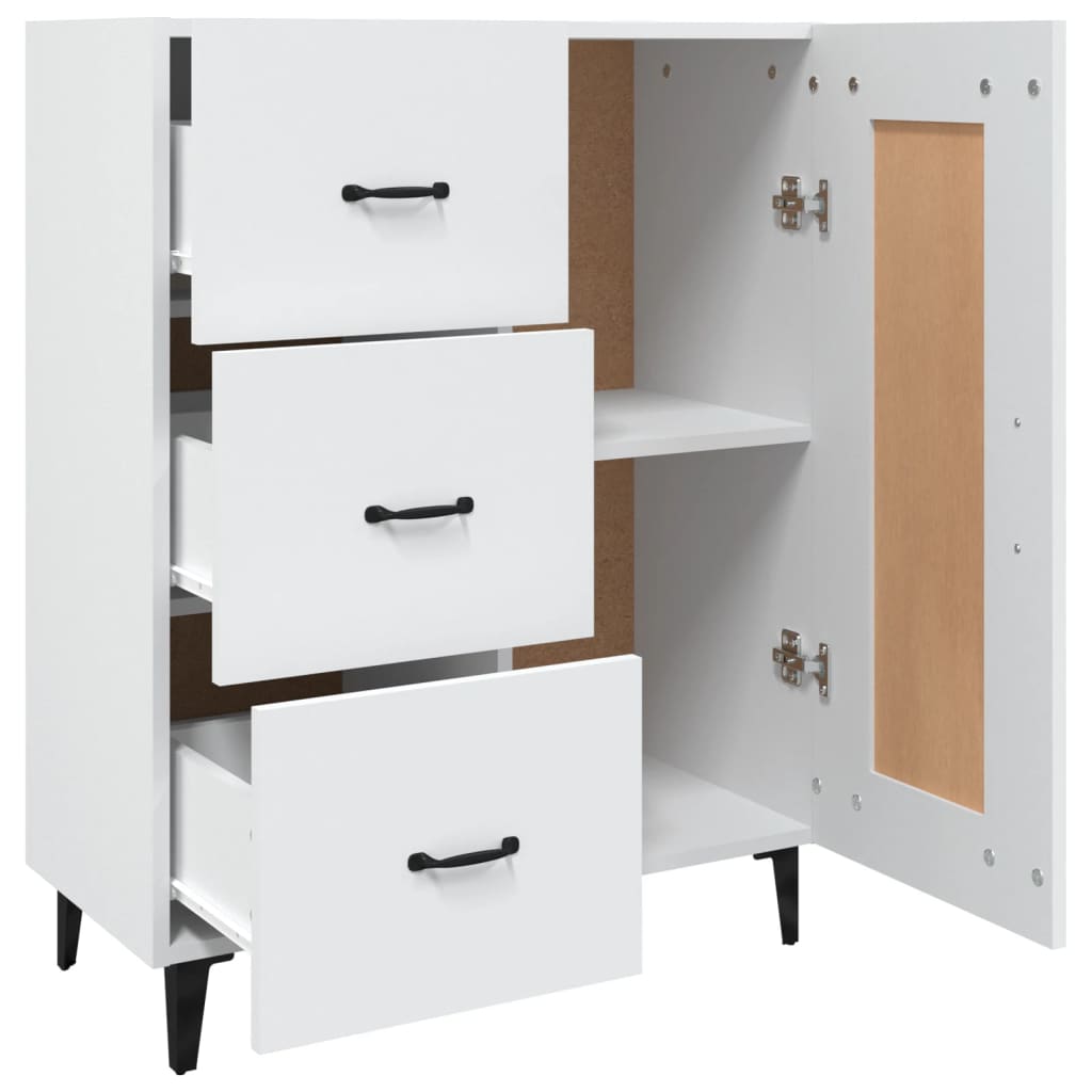 vidaXL Buffet blanc 69,5x34x90 cm en bois d'ingénierie