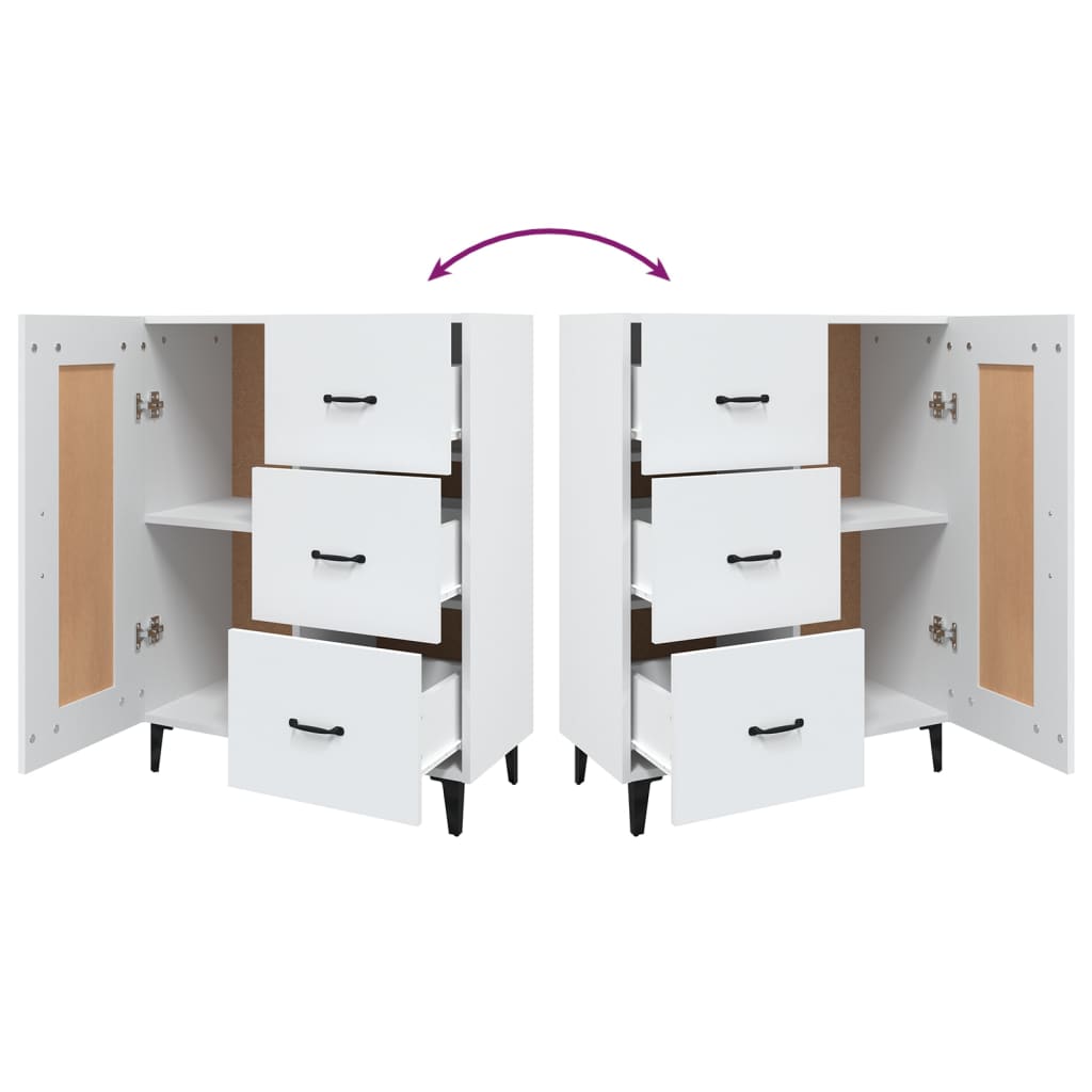 vidaXL Buffet blanc 69,5x34x90 cm en bois d'ingénierie