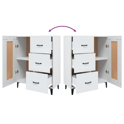 vidaXL Buffet blanc 69,5x34x90 cm en bois d'ingénierie
