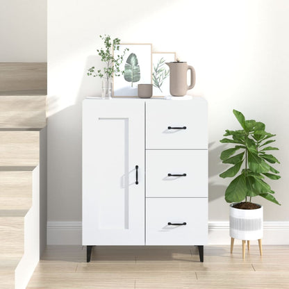 vidaXL Buffet blanc 69,5x34x90 cm en bois d'ingénierie