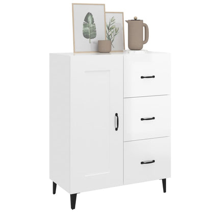 vidaXL Buffet blanc brillant 69,5x34x90 cm Bois d'ingénierie