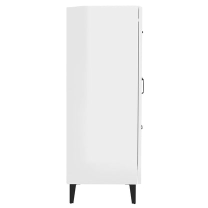 vidaXL Buffet blanc brillant 69,5x34x90 cm Bois d'ingénierie