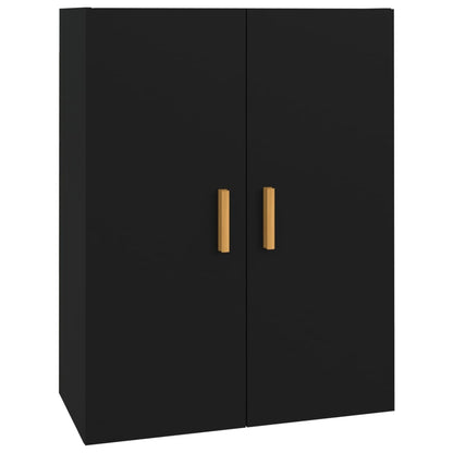vidaXL Meuble haut noir 69,5x34x90 cm
