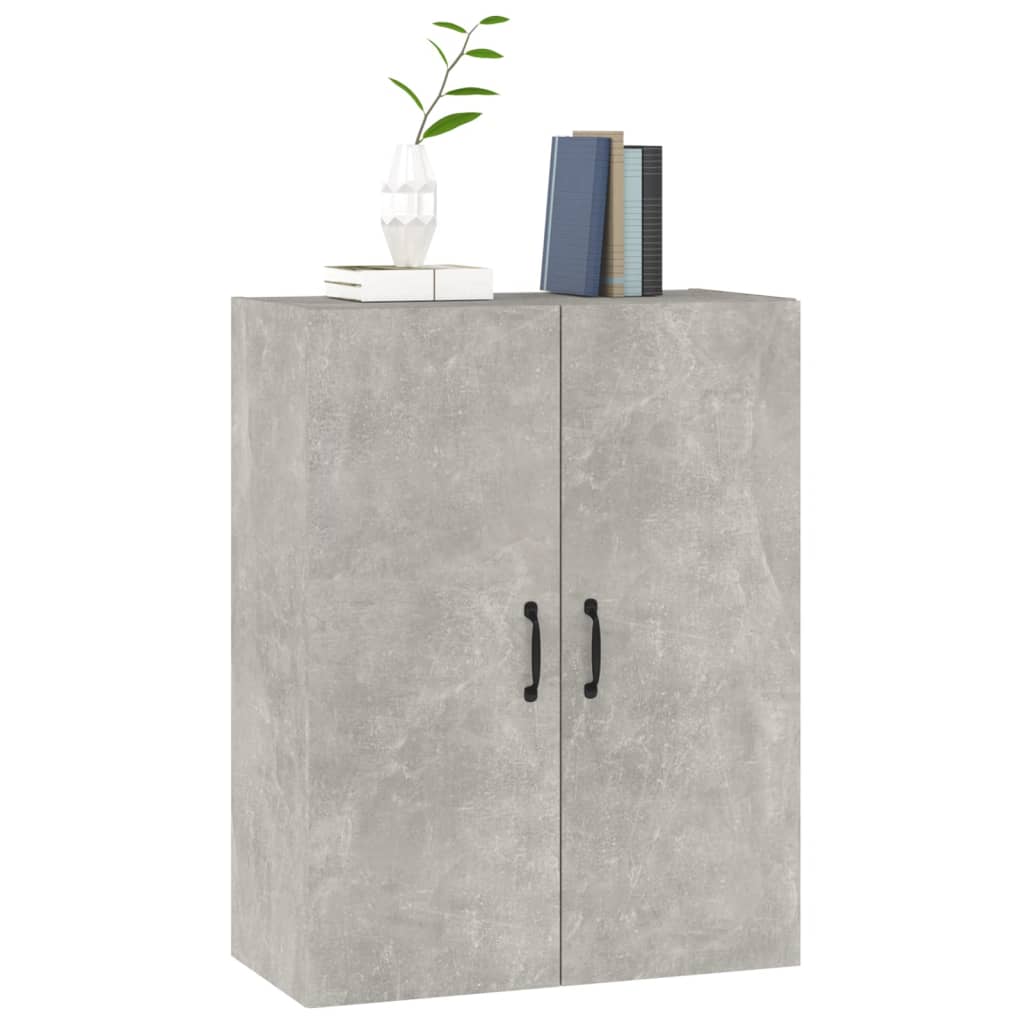 vidaXL Meuble Haut Gris Ciment 69,5x34x90 cm Bois d'ingénierie