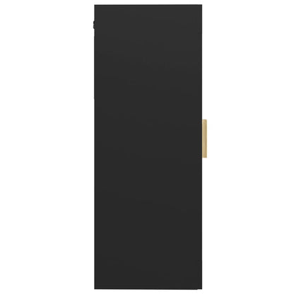 vidaXL Meuble haut noir 69,5x34x90 cm