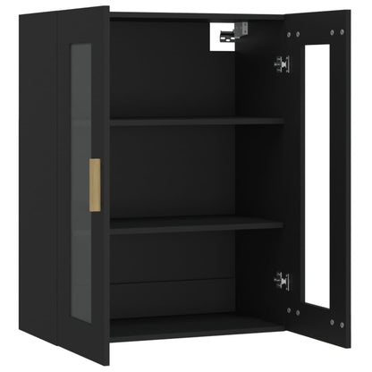vidaXL Meuble haut noir 69,5x34x90 cm