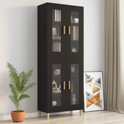 vidaXL Meuble haut noir 69,5x34x90 cm