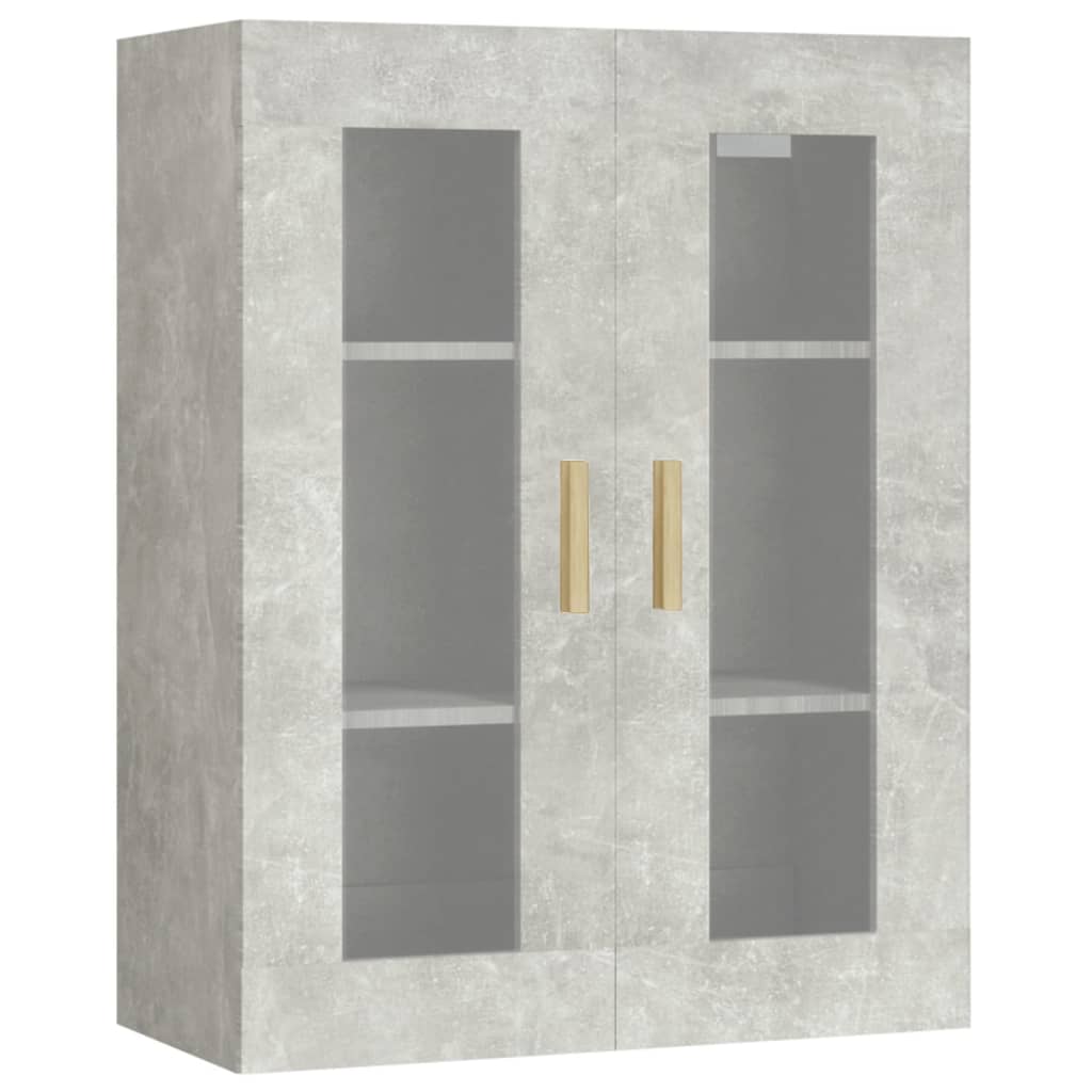 vidaXL Armoire murale gris béton 69,5x34x90 cm