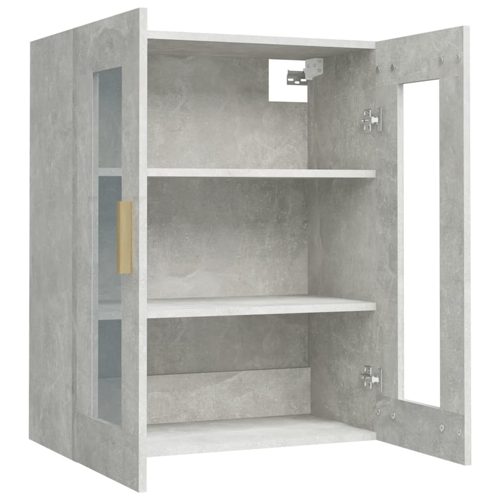 vidaXL Armoire murale gris béton 69,5x34x90 cm