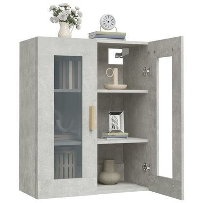 vidaXL Armoire murale gris béton 69,5x34x90 cm