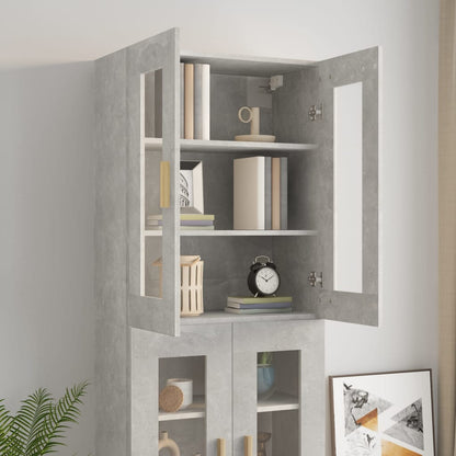 vidaXL Armoire murale gris béton 69,5x34x90 cm