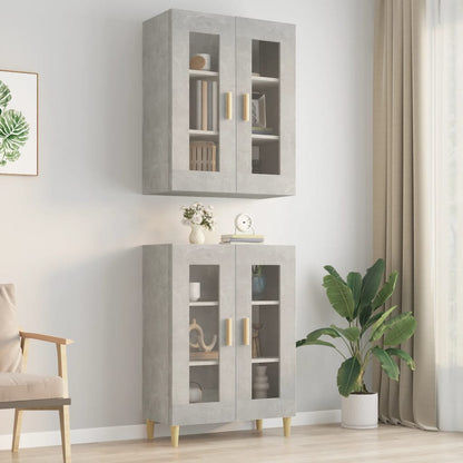 vidaXL Armoire murale gris béton 69,5x34x90 cm