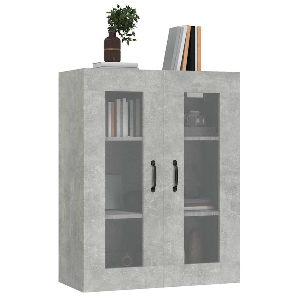vidaXL Armoire murale gris béton 69,5x34x90 cm