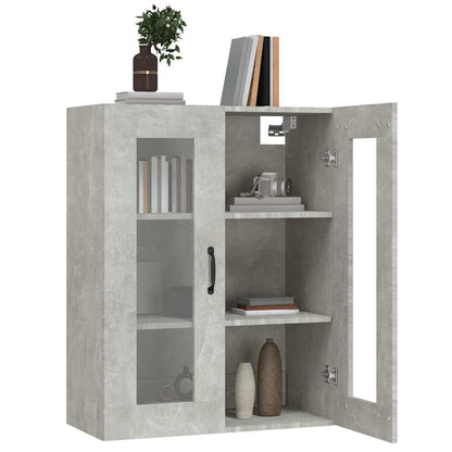 vidaXL Armoire murale gris béton 69,5x34x90 cm