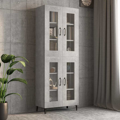 vidaXL Armoire murale gris béton 69,5x34x90 cm