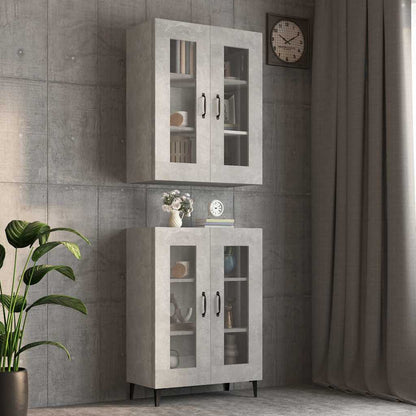 vidaXL Armoire murale gris béton 69,5x34x90 cm