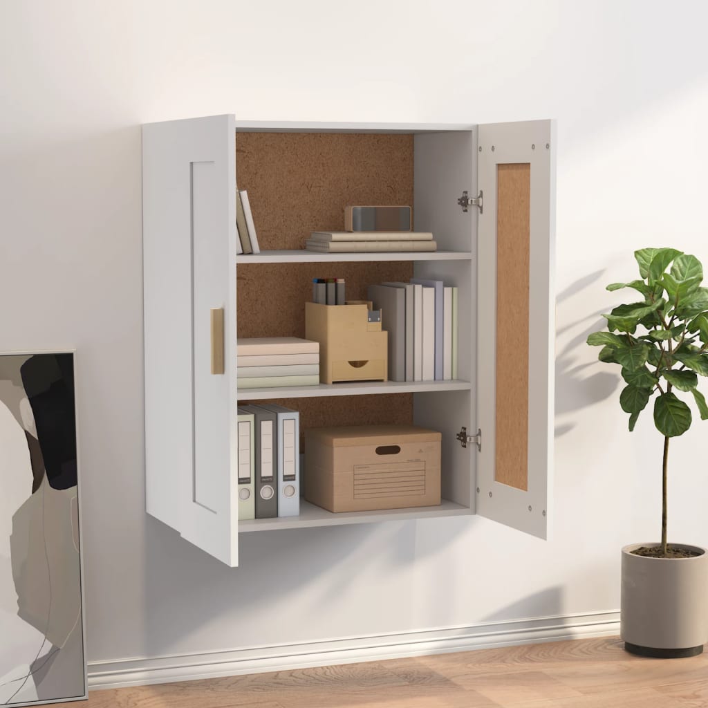 vidaXL Wandschrank Weiß 69,5x32,5x90 cm Holzwerkstoff