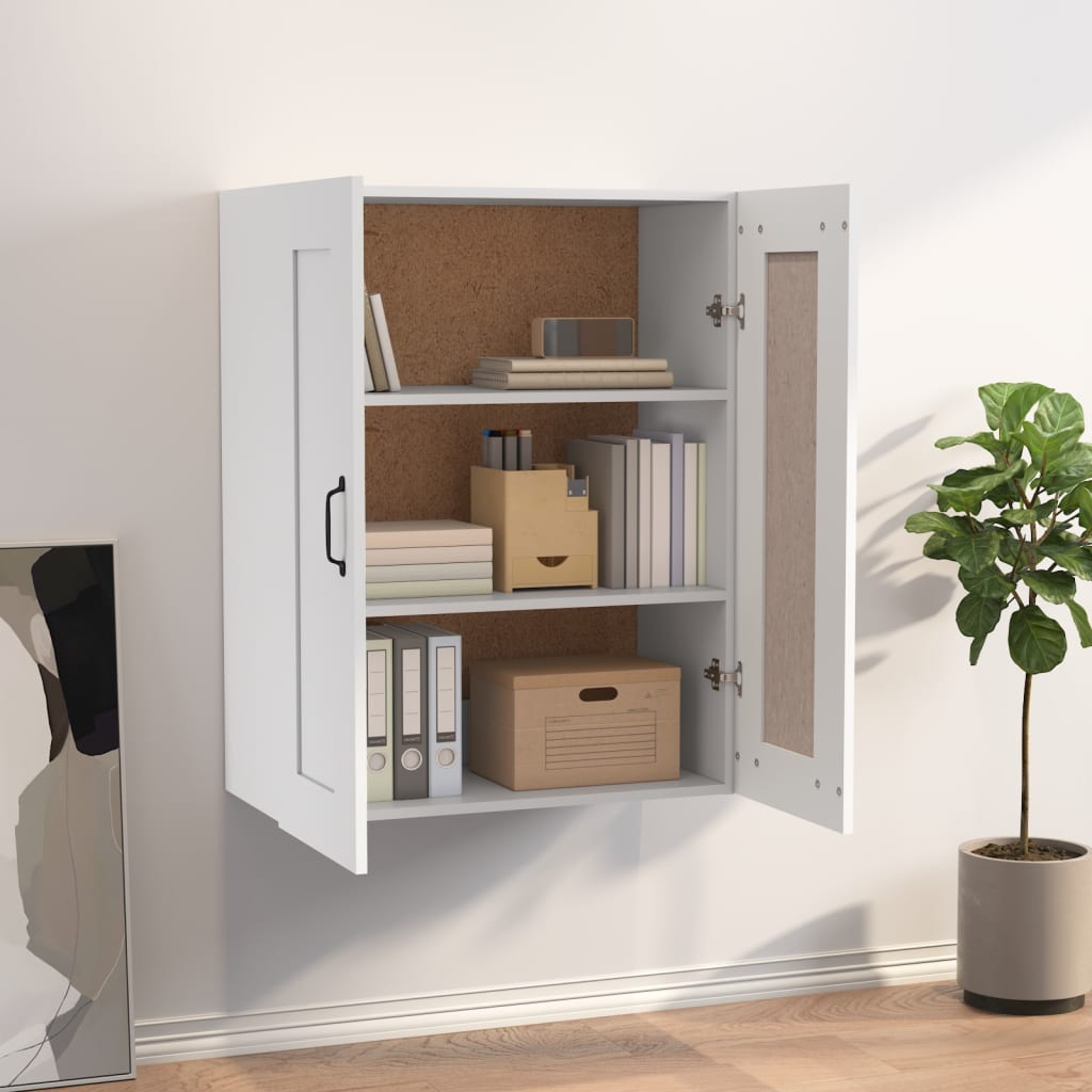 vidaXL Armoire murale blanche 69,5x32,5x90 cm