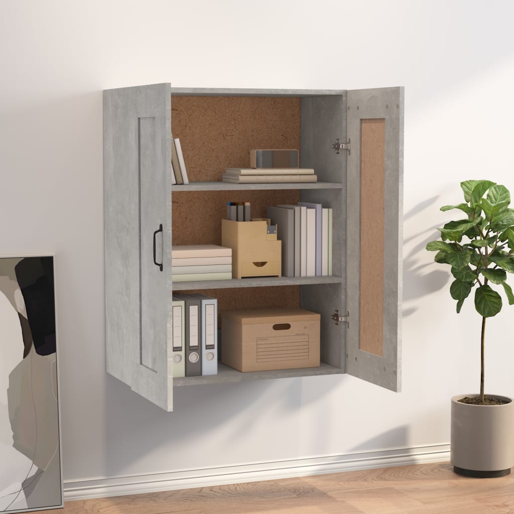 vidaXL Armoire murale gris béton 69,5x32,5x90 cm