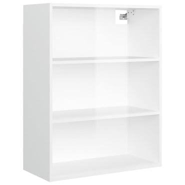vidaXL Meuble haut mural blanc brillant 69,5x32,5x90 cm