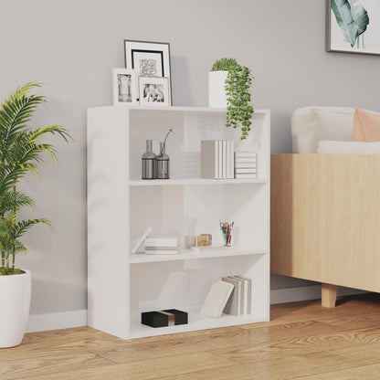 vidaXL Meuble haut mural blanc brillant 69,5x32,5x90 cm