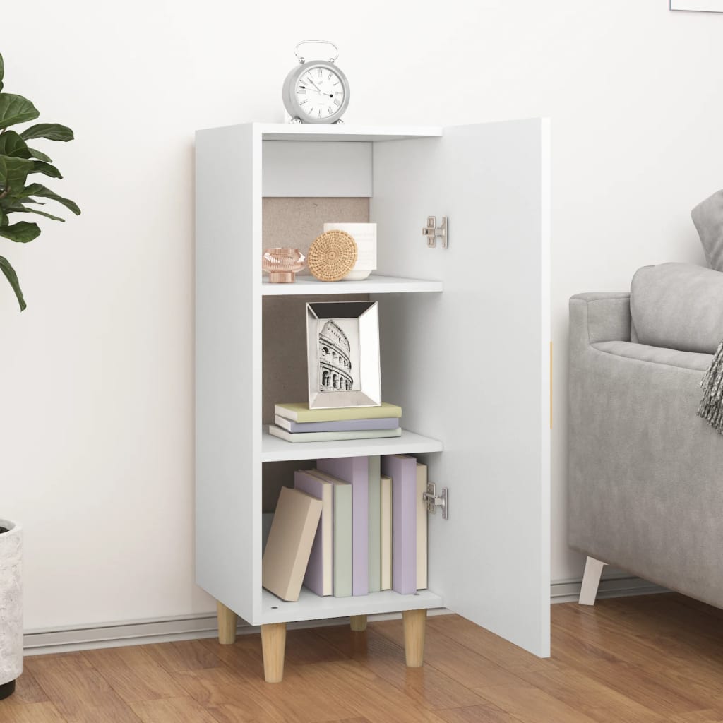 vidaXL Buffet Blanc 34,5x34x90 cm Bois d'ingénierie
