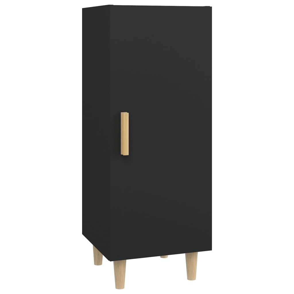 vidaXL Buffet noir 34,5x34x90 cm Bois d'ingénierie