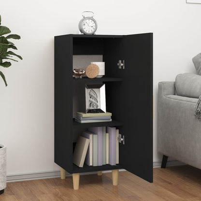 vidaXL Buffet noir 34,5x34x90 cm Bois d'ingénierie