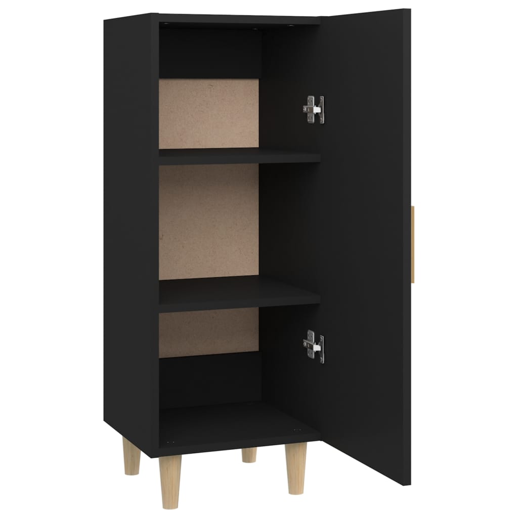vidaXL Buffet noir 34,5x34x90 cm Bois d'ingénierie