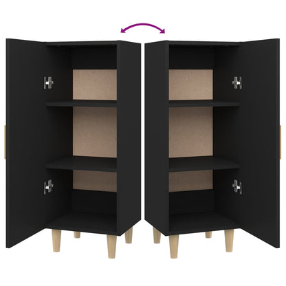 vidaXL Buffet noir 34,5x34x90 cm Bois d'ingénierie